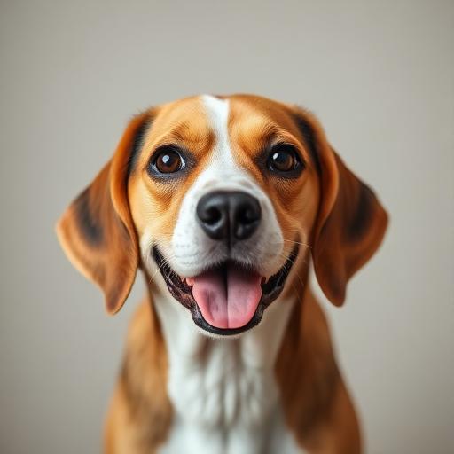 Beagle owner portrait