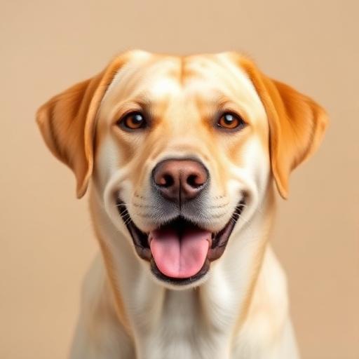 Labrador mix owner portrait